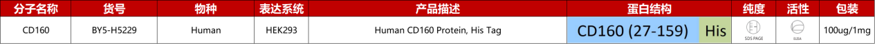 CD160重组蛋白产品列表